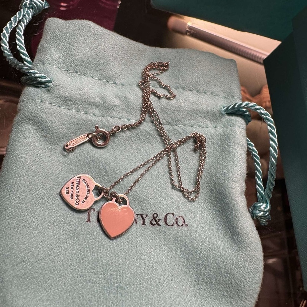 Tiffany & Co. Pink Heart Pendant Necklace